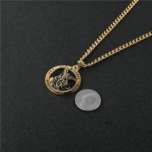 St Michael The Archangel  Stainless Steel Amulet Pendant Necklace 22+2"  Chain